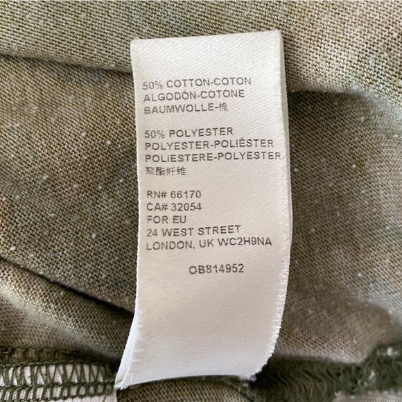 Free People Size M Green Camo Print Short Sleeve Casual T-Shirt Top - Picture 10 of 10